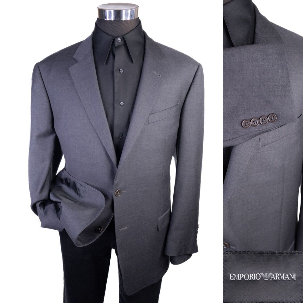 Emporio Armani G-Line Blazer Sport Coat Sz IT 58 US 48R Super 130's Wool Jacket